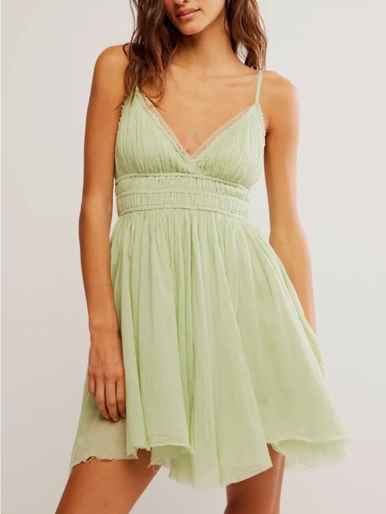 Free People Dresses & Skirts - NWT Free People FP One Delia Slip Green Mini Dress Size M